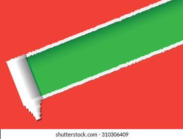 Christmas card 1 torn paper pattern vector illustration background.