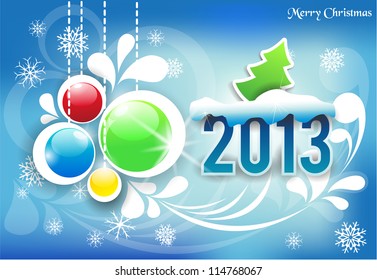 Christmas Card 2013. vector background