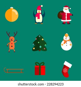 Christmas card 2015  vector illustration