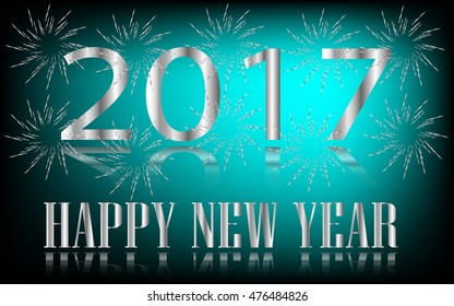 Christmas card 2017 - vector image
