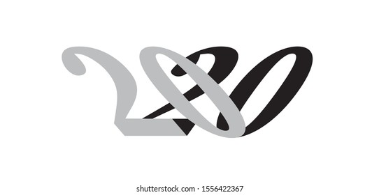 Christmas card 2020 in typographical design