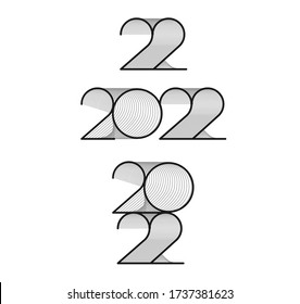 Christmas card 2022 in typographical design. Merry Christmas and Happy New Year.
