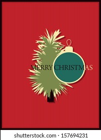 christmas card with abstract fir-tree