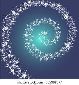 Christmas card against the sky vector illustration