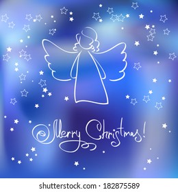 Laser Cutting Template Set Christmas Angels Stock Vector (Royalty Free ...