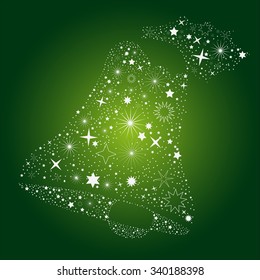 Christmas card background bell