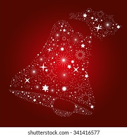 Christmas card background bell