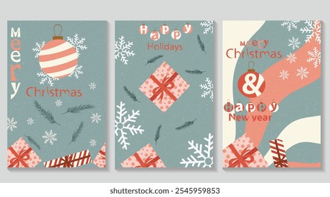 Tarjeta de Navidad o Navidades de fondo en el Vector mínimo 