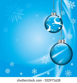 Christmas card background ornaments