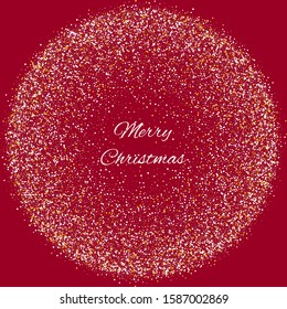 Christmas card background. Template for winter invintation voucher. Wood beautiful greeting card with Christmas tree and Gift Box. Desing for decoration banner.