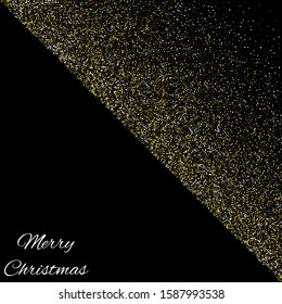 Christmas card background. Template for winter invintation voucher. Wood beautiful greeting card with Christmas tree and Gift Box. Desing for decoration banner.