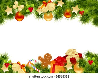 Christmas card background. Vector illustration.