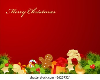 Christmas card background. Vector illustration.