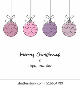 Christmas card with Christmas ball