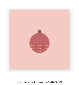Christmas card with a ball