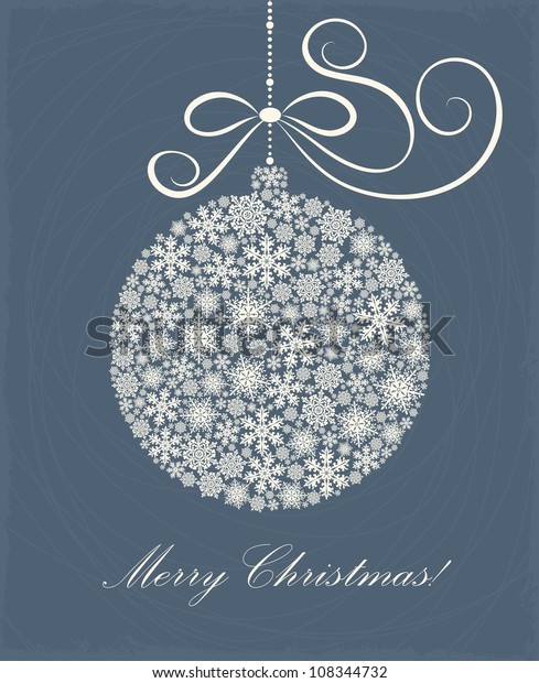 Christmas Card Ball Stock Vector (Royalty Free) 108344732 | Shutterstock