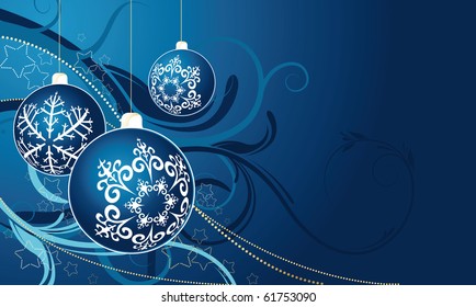 christmas card christmas ball ornament blue