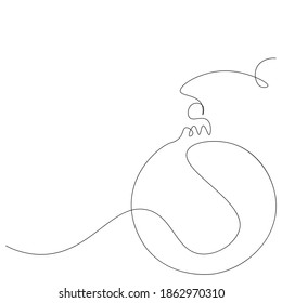 Christmas card with ball. Vector illustration