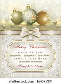 Christmas card with balls