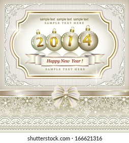 Christmas card with balls