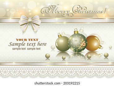 Christmas card with balls