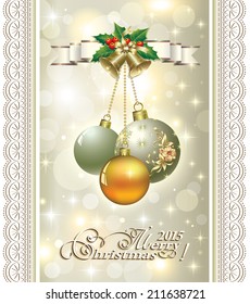 Christmas card with balls