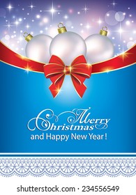Christmas card with balls