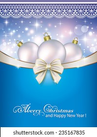 Christmas card with balls