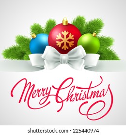 Christmas card with bauble