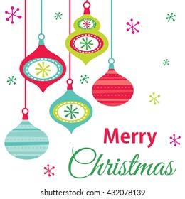 Christmas Card Bauble Design Stock Vector (Royalty Free) 432078139 ...