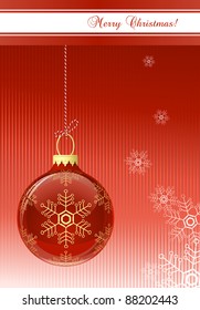 Christmas card. Christmas bauble. Vector illustration