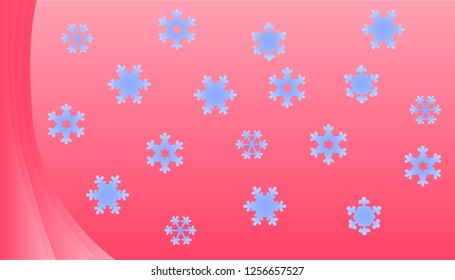 Christmas card with beautiful balls and white snowflakes
