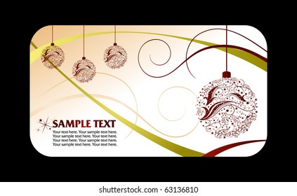 Christmas card with bell