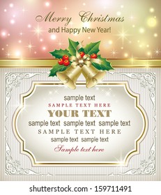 Christmas card with bells