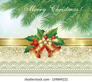 Christmas card with bells