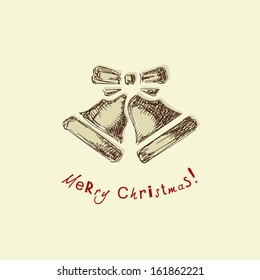 Christmas card with bells
