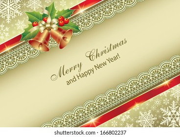 Christmas card with bells