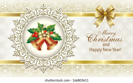 Christmas card with bells