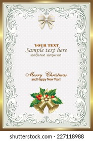 Christmas card with bells