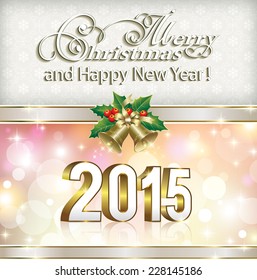 Christmas card with bells