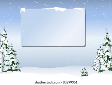 Christmas card in blue
