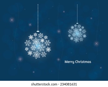 Christmas card / blue background