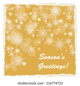 Christmas card with bokeh effect, vector