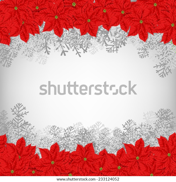 christmas card borders made poinsettia flowers stock vector christmas card borders free