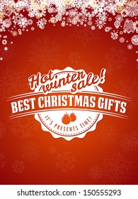 Christmas Card with calligraphic and typographic elements