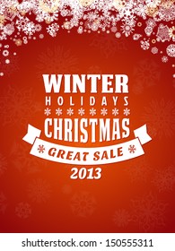 Christmas Card with calligraphic and typographic elements