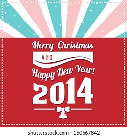 Christmas card with calligraphic and typographic elements