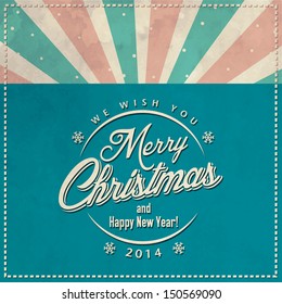 christmas card with calligraphic and typographic elements happy classic vacation traditional snow holiday background scene edge ball new ceremony christmas celebration blue ornate green fancy cool smi