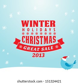 Christmas Card with calligraphic and typographic elements