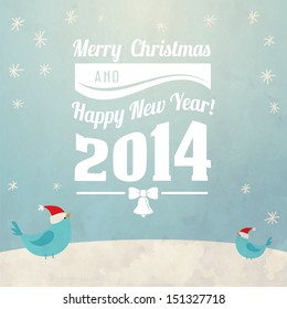 christmas card with calligraphic and typographic elements cheerful vertebrate classic vacation texture popular snow scene edge ball new celebrating xmas celebration employment blue ornate fancy warm d